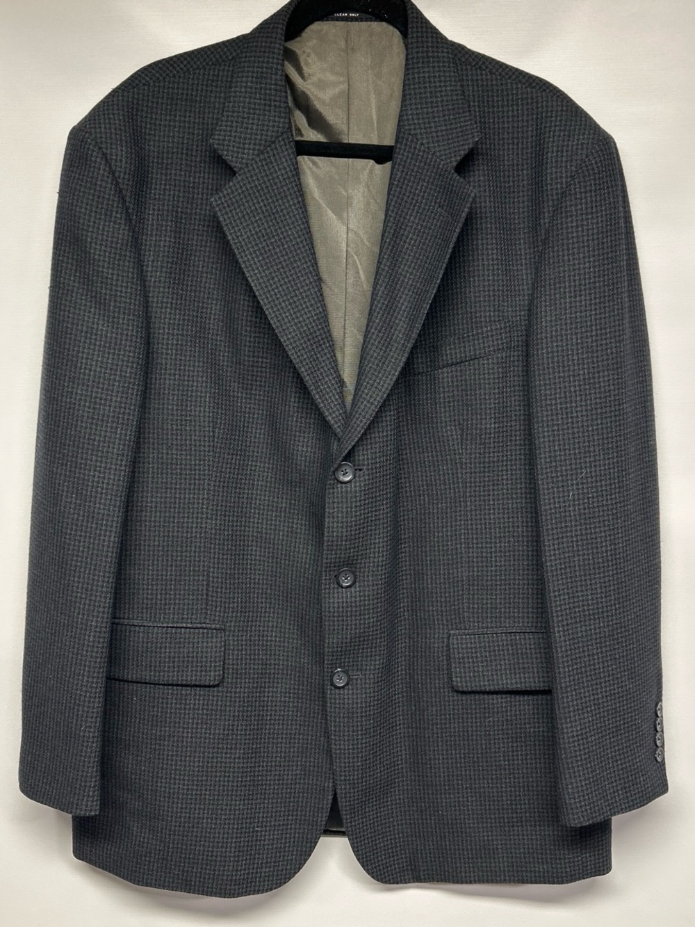 Oscar de la Renta Charcoal Micro-Check Blazer